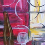 Bottle and glass Abstract